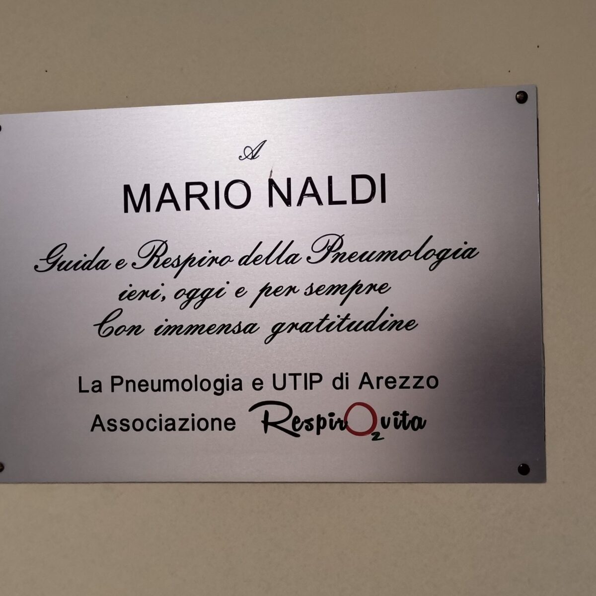 La Pneumologia di Arezzo commemora il dott. Mario Naldi direttore